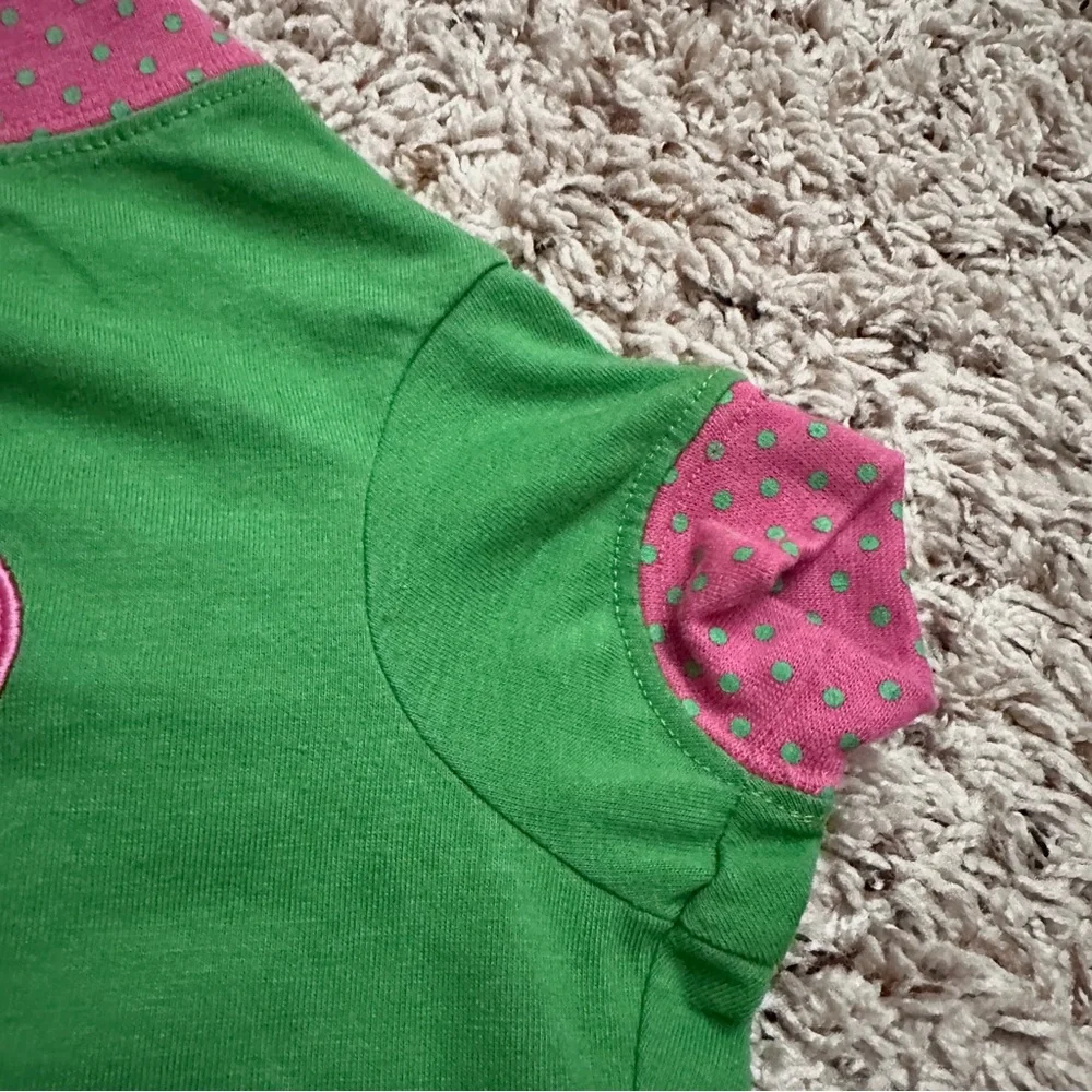 Vintage Y2K SimplyDog Green Socialite Polka Dot Dog Shirt Size Medium Pets